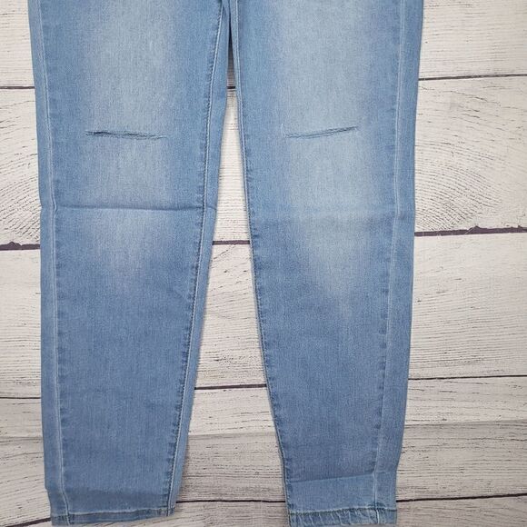 Women's Distressed Knee Denim Leggings Small - Picture 3 of 4